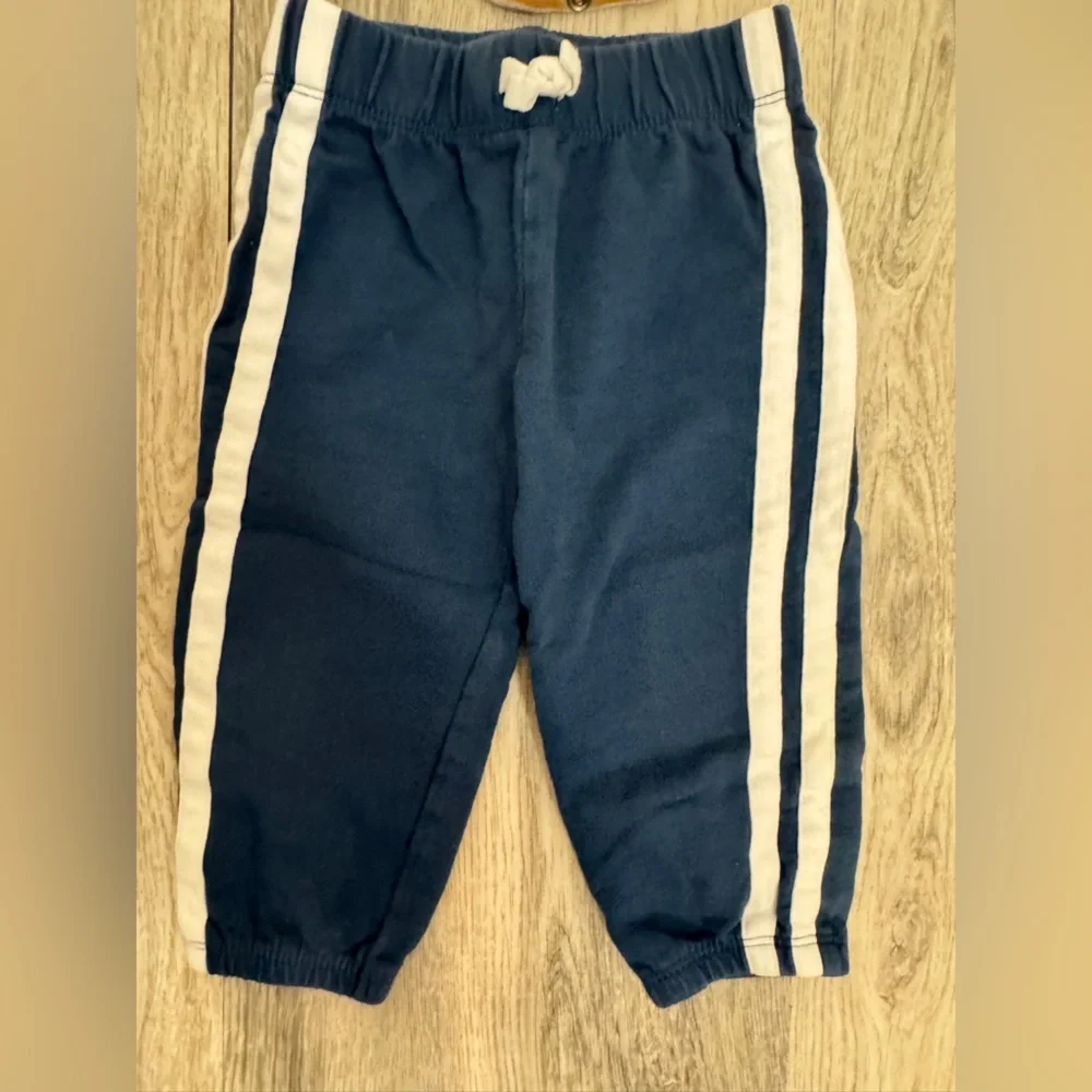 Carter's Navy  football Striped Kids Matching Set